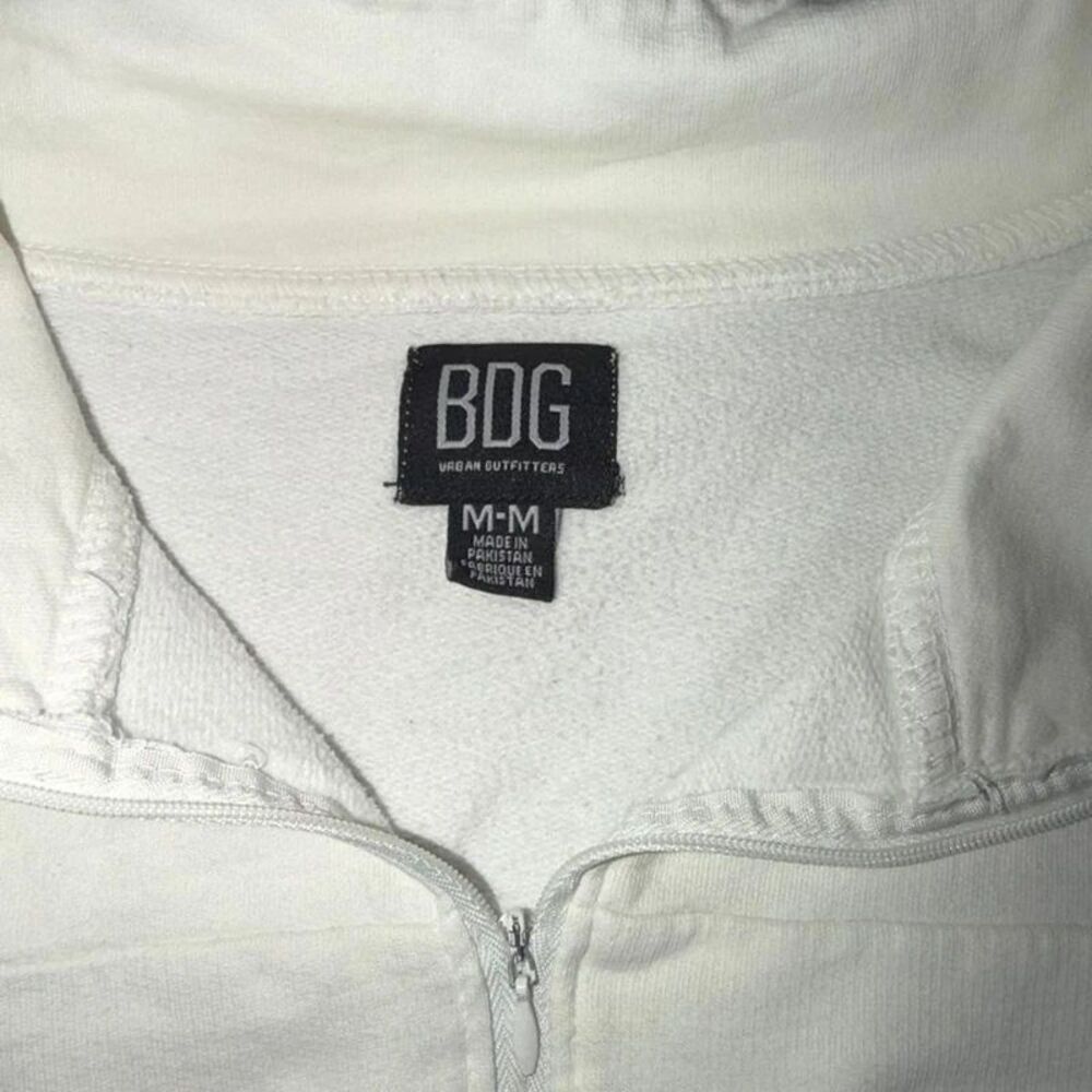 BDG Urban Outfitters white cropped quarter zip sweatshirt - Picture 2 of 2